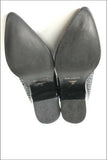 SAN MARINA Escarpins Cuir Façon Reptile Noir T 36 TBE