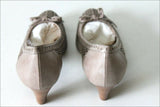 NICOLE Escarpins Cuir Ajouré Marron Taupe T 36.5 TBE
