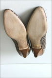 NICOLE Escarpins Cuir Ajouré Marron Taupe T 36.5 TBE