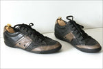 GEOX Tennis Cuir  Bicolore Marron Taupe et Noir T 45 TBE