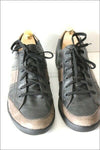 GEOX Tennis Cuir  Bicolore Marron Taupe et Noir T 45 TBE