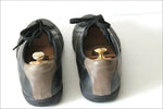 GEOX Tennis Cuir  Bicolore Marron Taupe et Noir T 45 TBE
