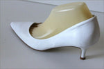 MINELLI Escarpins Pointus Cuir Blanc Petits Talons T 40 TBE