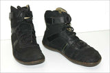EL NATURALISTA Basket Montantes Scratchs Cuir Noir Lacets T 44 TBE