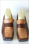 STEPHANE GONTARD Mocassins Cuir Bicolore Doublés Cuir T 39.5 TBE