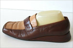 STEPHANE GONTARD Mocassins Cuir Bicolore Doublés Cuir T 39.5 TBE