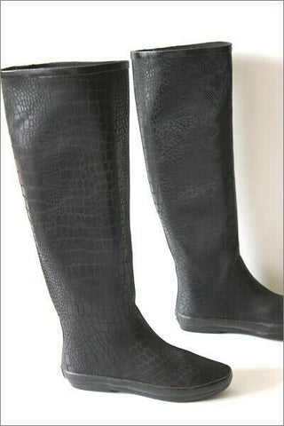 LONDON ACCENT  Bottes de Pluie Toile  Imprimée Reptile  T 38 TBE