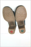 KICKERS Mocassins à Talons Croûte de Cuir Bleu et Vert T 36   ETAT NEUF