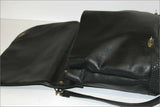 Sac Forme Cartable Vintage Simili  Cuir Noir  Bandoulière TBE