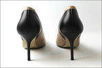 ERAM Escarpins Cuir Beige rosé et Noir Talons Fins T 38 TTBE