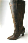 MYMA Bottes Pointues Tout Cuir Marron Brossé  T 36  TTBE