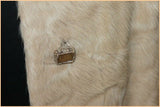 VINTAGE Manteau Veste FOURRURE Marron Clair T 38 BE