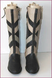 MI-MAI Bottes Tout Cuir Carioca Bicolore Doubles Zips T 36 TTBE