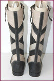 MI-MAI Bottes Tout Cuir Carioca Bicolore Doubles Zips T 36 TTBE