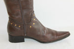 Bottes Pointues TRINITY Cuir Marron T 40 TBE