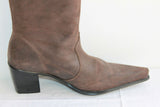 Mi Bottes Pointues Cuir Marron Style Santiags T 39 BE