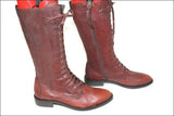 BATA Bottes Cuir grainé Bordeaux Doublé cuir  T 38 TTBE