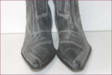 SPIRAL Mi Bottes Pointues Cuir Gris Nuancé T 40 TBE