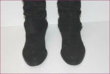 FRANCO SARTO Bottes Daim Plissé Noir T 10 / T 42 BE