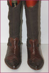 ELISANERO Mi Bottes Toile Lin et Cuir T 38 BE