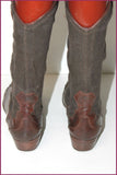 ELISANERO Mi Bottes Toile Lin et Cuir T 38 BE