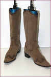CHEDIVE Mi Bottes Pointues Daim Marron T 39 TBE
