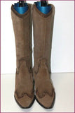 CHEDIVE Mi Bottes Pointues Daim Marron T 39 TBE