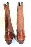 SANCHO Bottes Santiags en Cuir et Nubuk Marron T 37 TBE