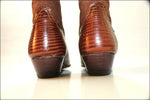 SANCHO Bottes Santiags en Cuir et Nubuk Marron T 37 TBE