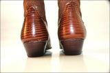 SANCHO Bottes Santiags en Cuir et Nubuk Marron T 37 TBE