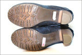 GINO VAELLO Bottes Cavalières Croûte de Cuir Bleu Doublées Cuir T 36 TTBE