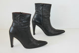 Bottines Boots DEMIREL Leather Noir Hauts Talons T 6 US / T 37.5 FR BE