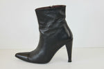 Bottines Boots DEMIREL Leather Noir Hauts Talons T 6 US / T 37.5 FR BE