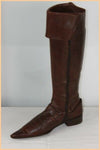 Bottes Genoux Pointues MYMA Tout Cuir Marron  T 36 BE