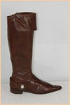 Bottes Genoux Pointues MYMA Tout Cuir Marron  T 36 BE