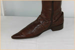 Bottes Genoux Pointues MYMA Tout Cuir Marron  T 36 BE