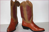 AGABE Santiags Western Boots Tout Cuir T 37 ETAT NEUF