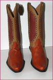 AGABE Santiags Western Boots Tout Cuir T 37 ETAT NEUF