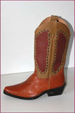 AGABE Santiags Western Boots Tout Cuir T 37 ETAT NEUF