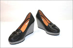 GEOX Respira Escarpins Compensés Cuir Noir Doublés Cuir T 39 TTBE