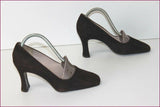 VERTIGE Escarpins Tout cuir marron foncé T 35 TBE