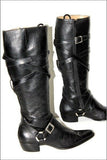 CHARLES JOURDAN Bottes Pointues Tout Cuir Modèle CLOVIS T 8 B / 38.5