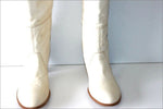 VIC Mi Bottes à Talons Tout Cuir Peau Teinte Vanille T 37 TBE