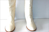 VIC Mi Bottes à Talons Tout Cuir Peau Teinte Vanille T 37 TBE