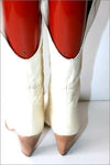 VIC Mi Bottes à Talons Tout Cuir Peau Teinte Vanille T 37 TBE