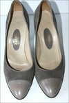 BALLY Escarpins à Talons Cuir Daim Gris Clair T 5.5 / 38.5 BE
