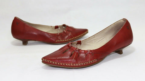 PIKOLINOS Escarpins Cuir Rouge T 37 TBE