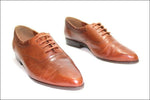 Richelieu Derby à Lacets Tout Cuir Marron T 41 TBE