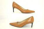 ROSA LIPTY Escarpins Pointus Cuir Marron Caramel T 40 ( Italy)