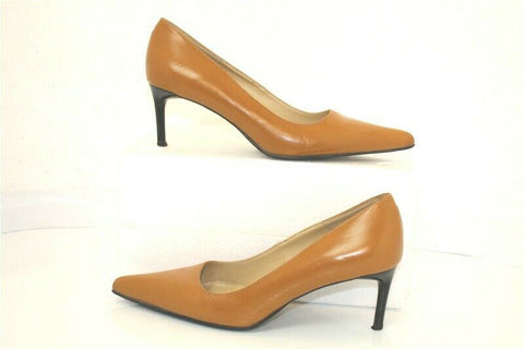 ROSA LIPTY Escarpins Pointus Cuir Marron Caramel T 40 ( Italy)